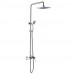 TY Art Deco/Retro Wall Mounted Handshower Included with Ceramic Valve Two Handles Two Holes for Chrome   Shower Faucet - B0749P96W7